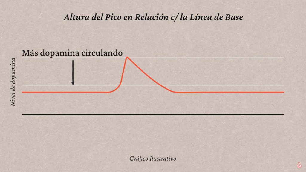 Altura de la línea de base de dopamina más alto